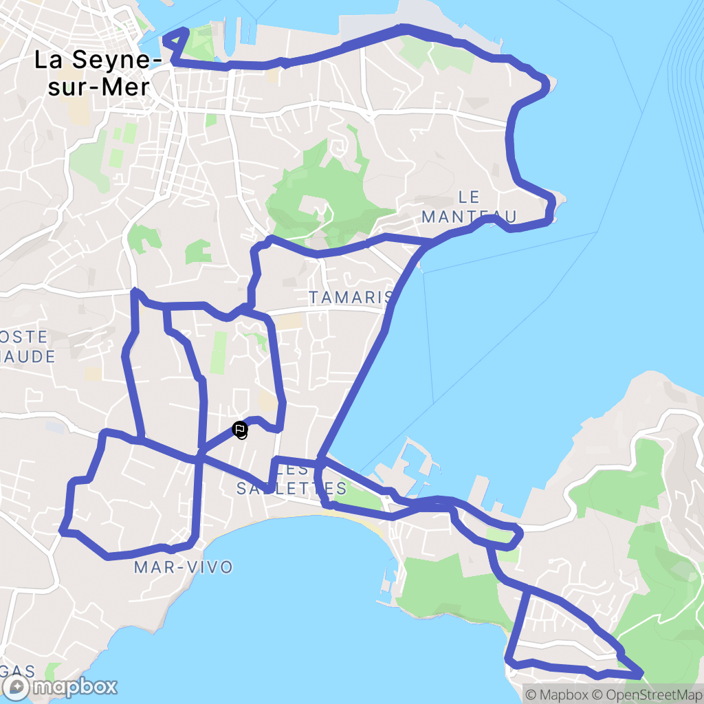La Seyne-sur-Mer : carte du parcours de randonnée - France