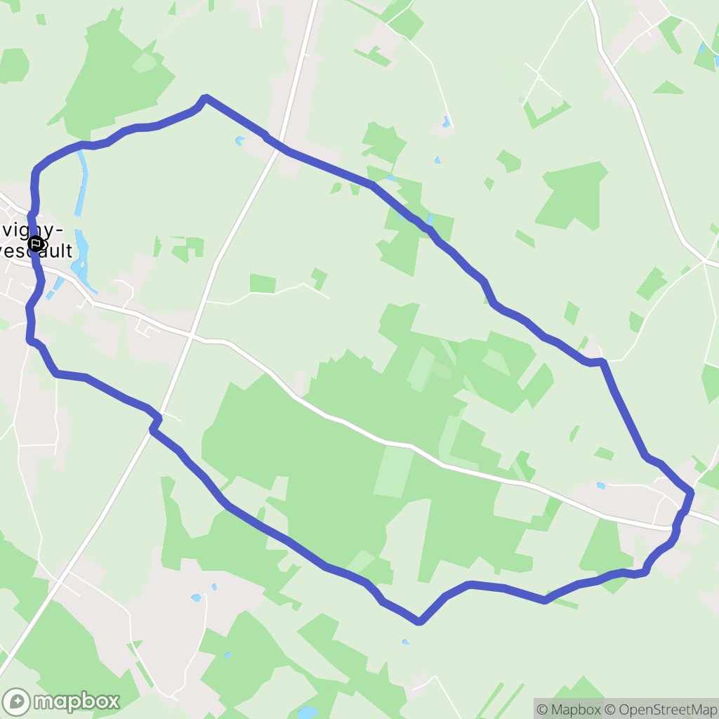 Savigny-Lévescault : carte du parcours de randonnée - France