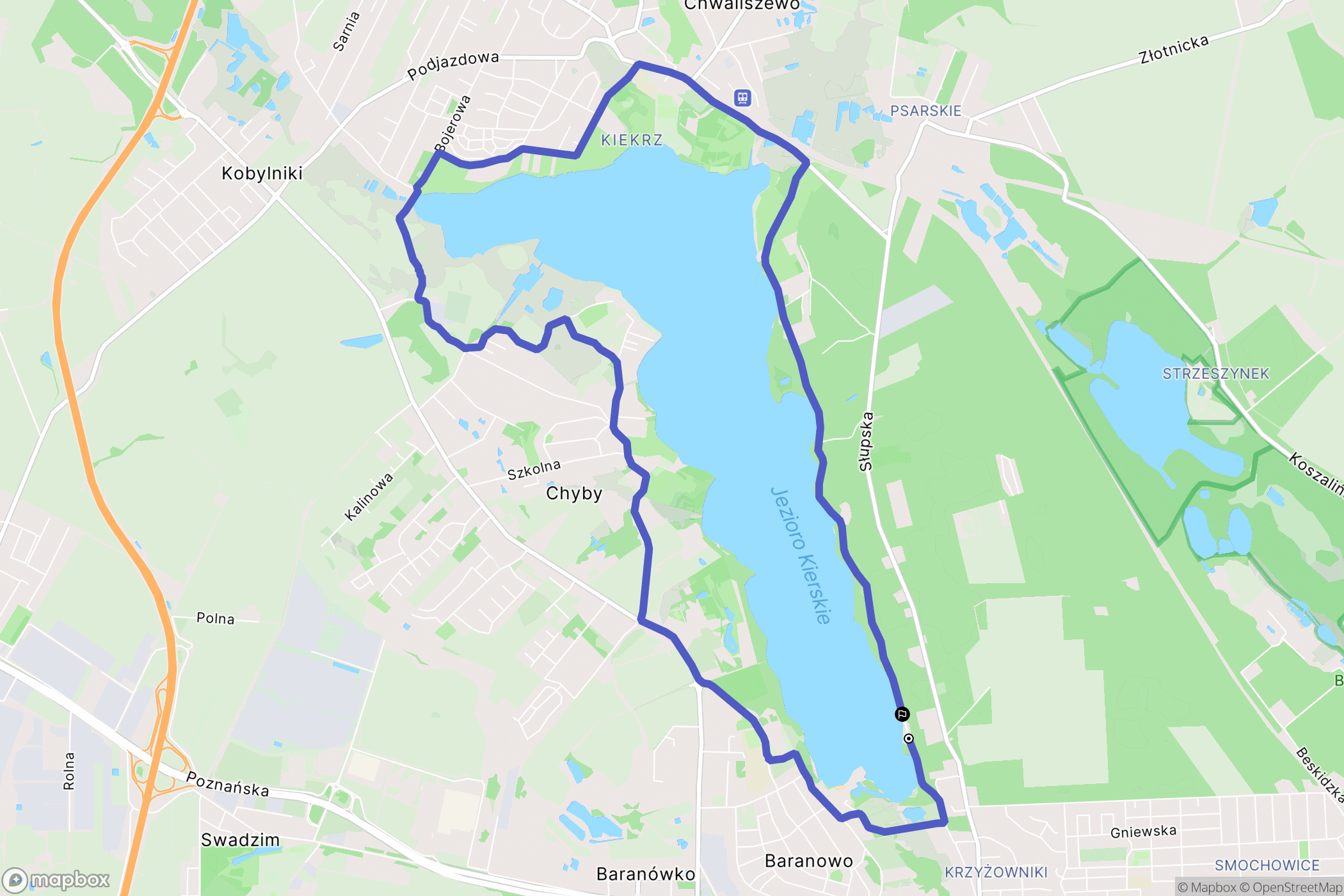 Poznań: mapa trasy - Poland