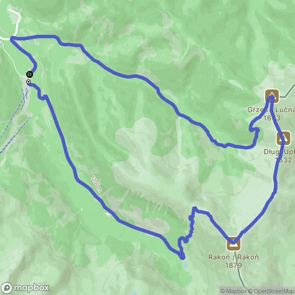 Zuberec: mapa trasy - Slovakia