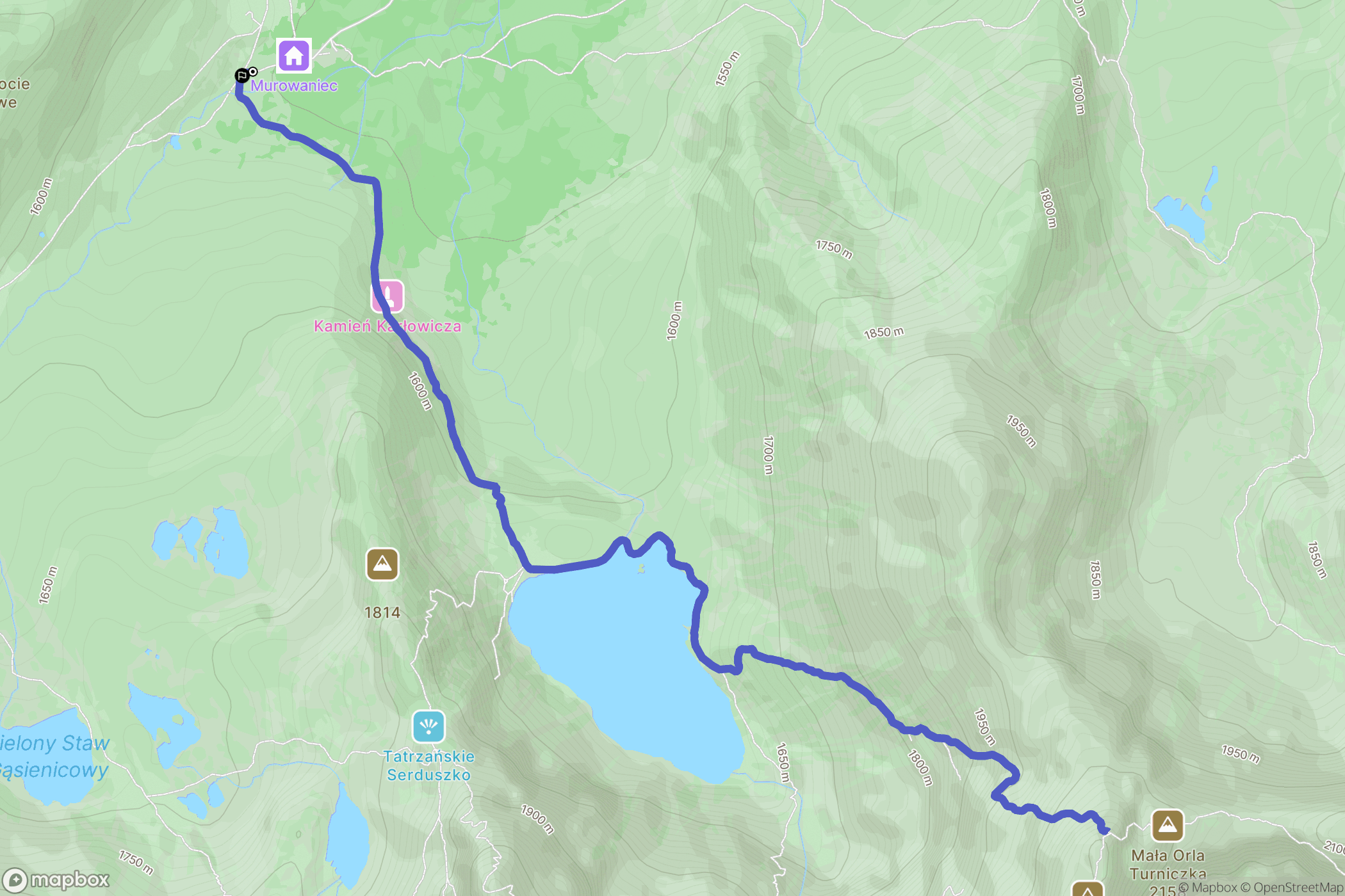 Zakopane: mapa trasy - Poland