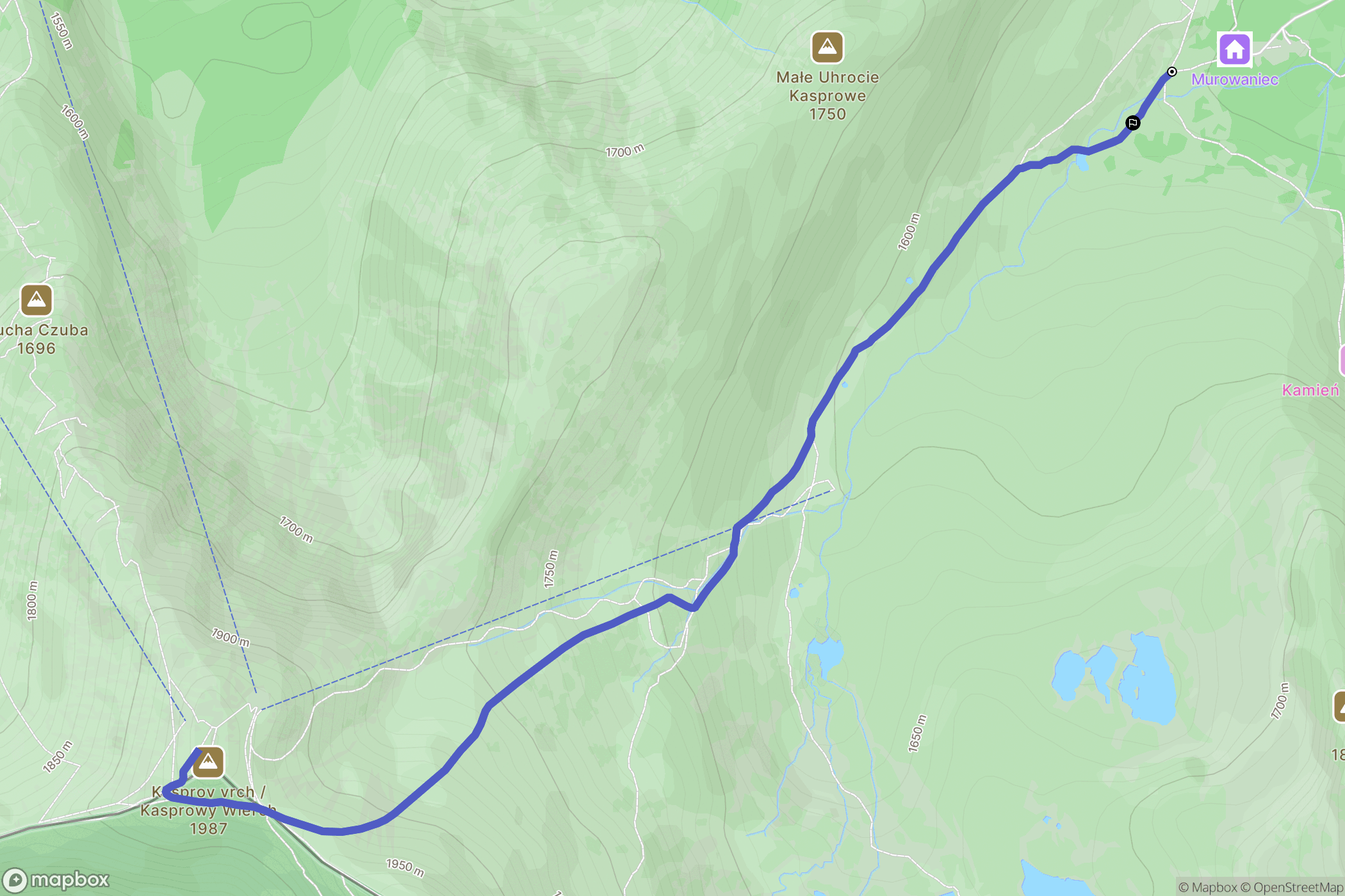 Zakopane: mapa trasy - Poland
