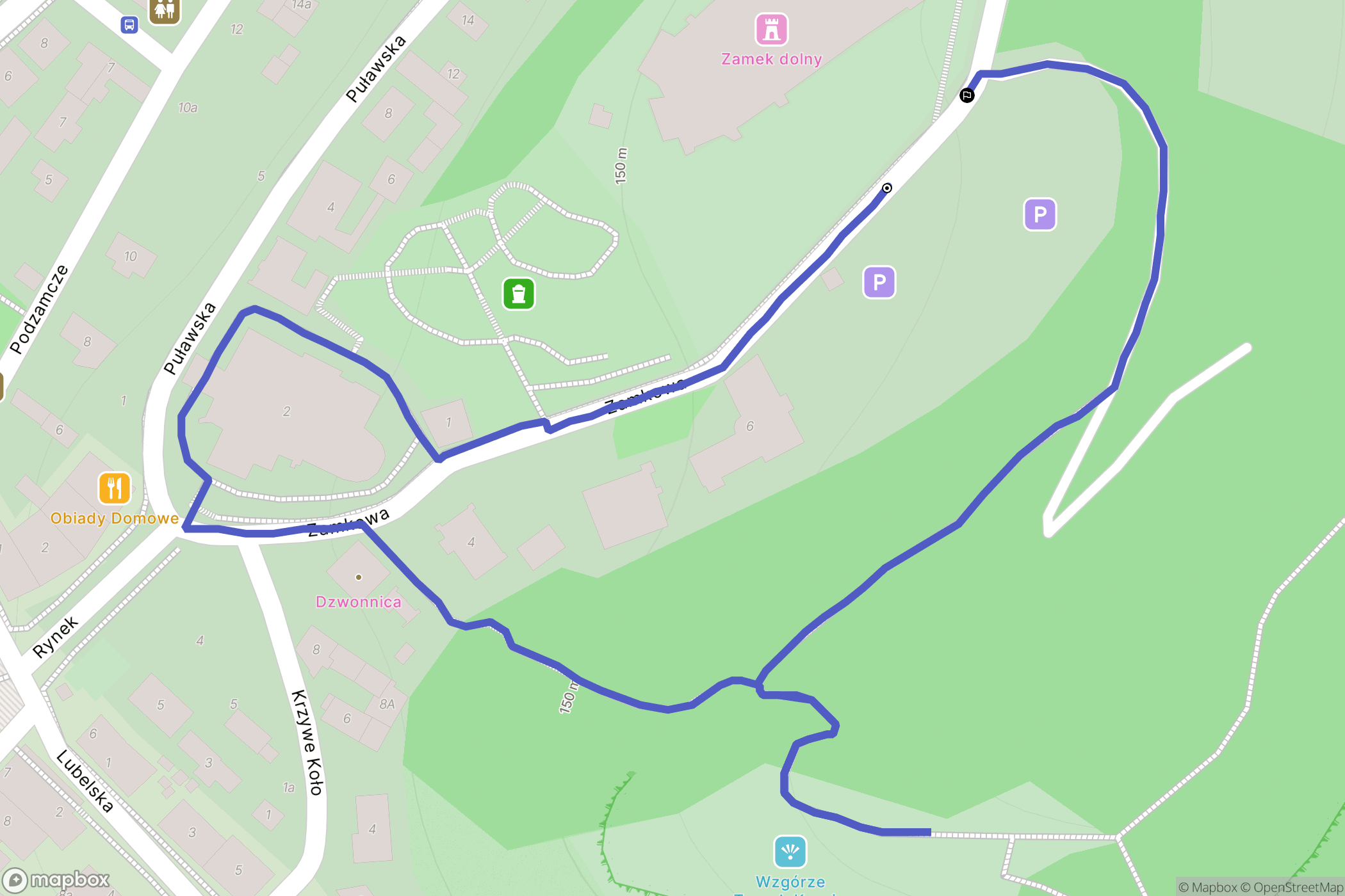Kazimierz Dolny: mapa trasy - Poland