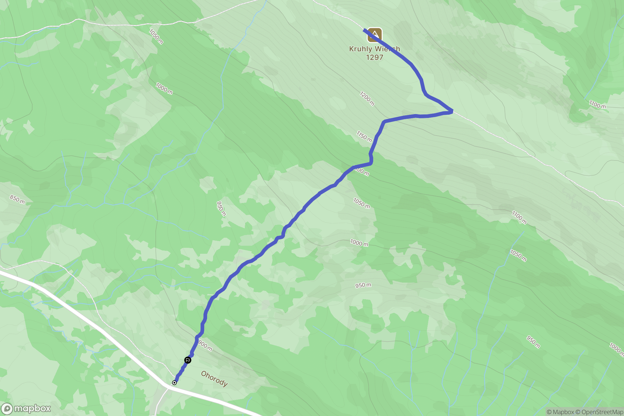 Brzegi Górne: mapa trasy - Poland