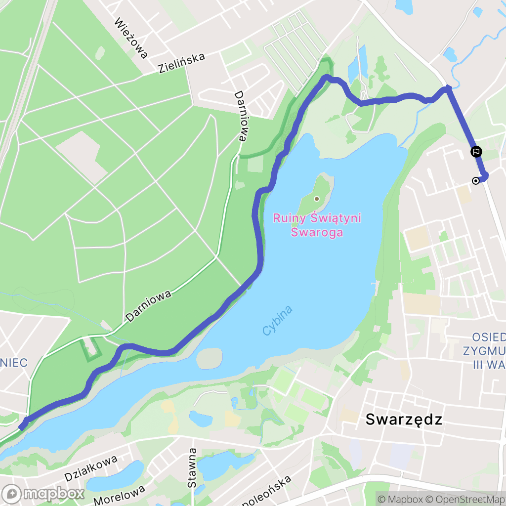Swarzędz: mapa trasy - Poland