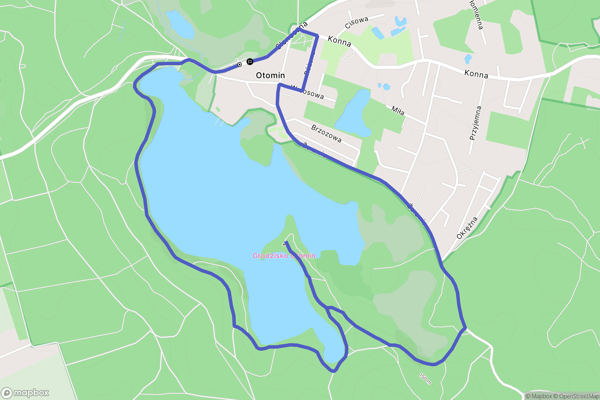 Otomin: mapa trasy - Poland