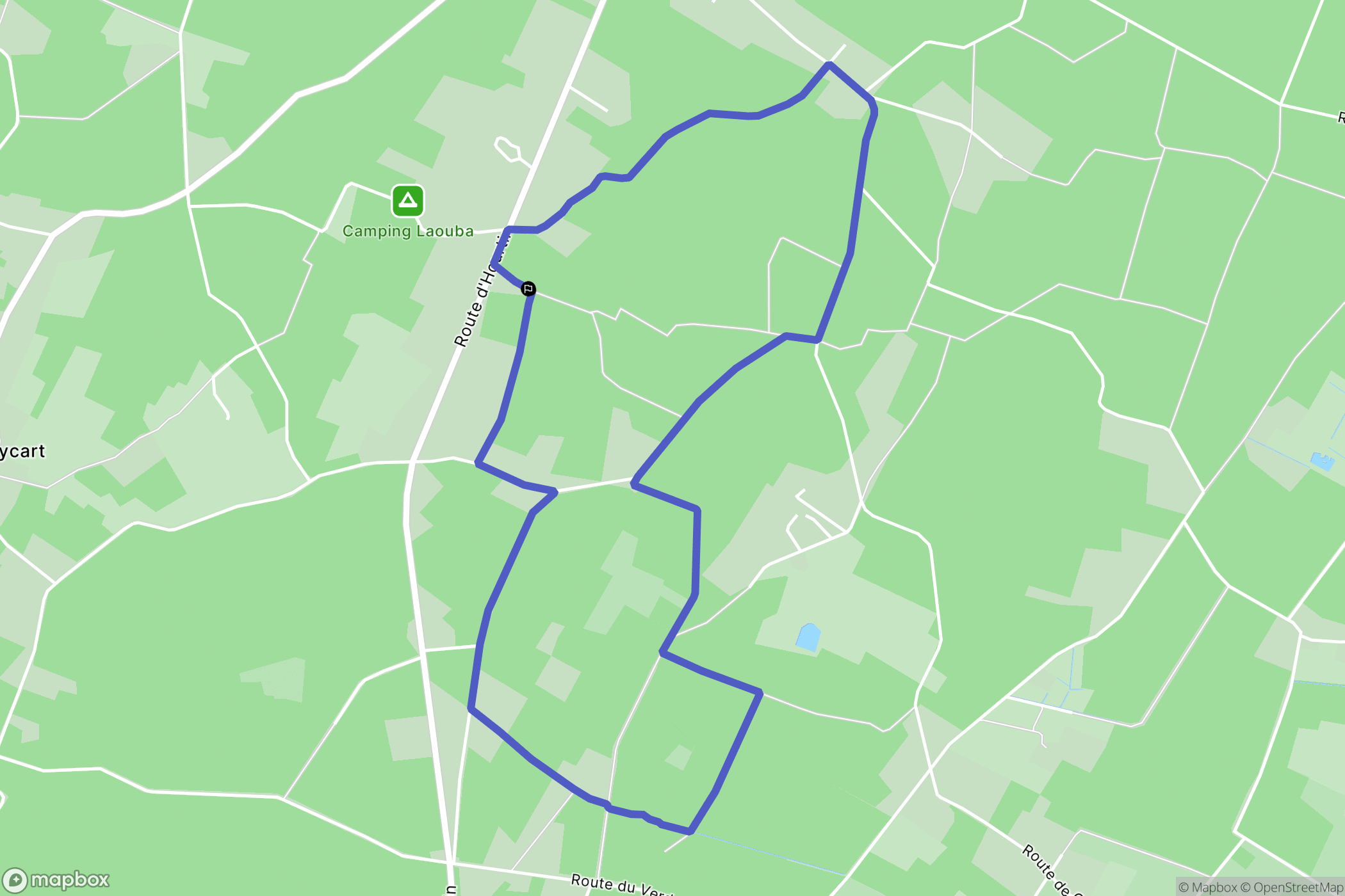 Vendays-Montalivet : carte du parcours de randonnée - France