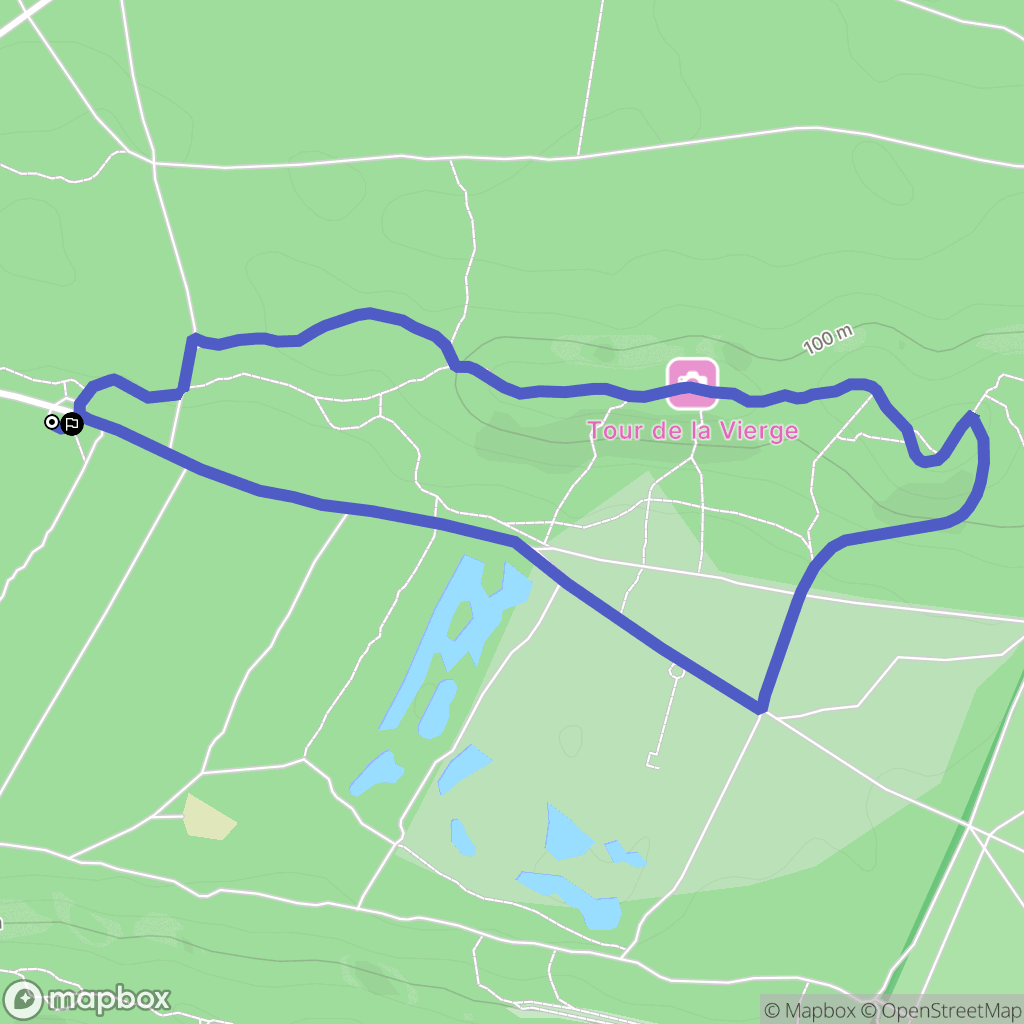 Arbonne-la-Forêt : carte du parcours de randonnée - France