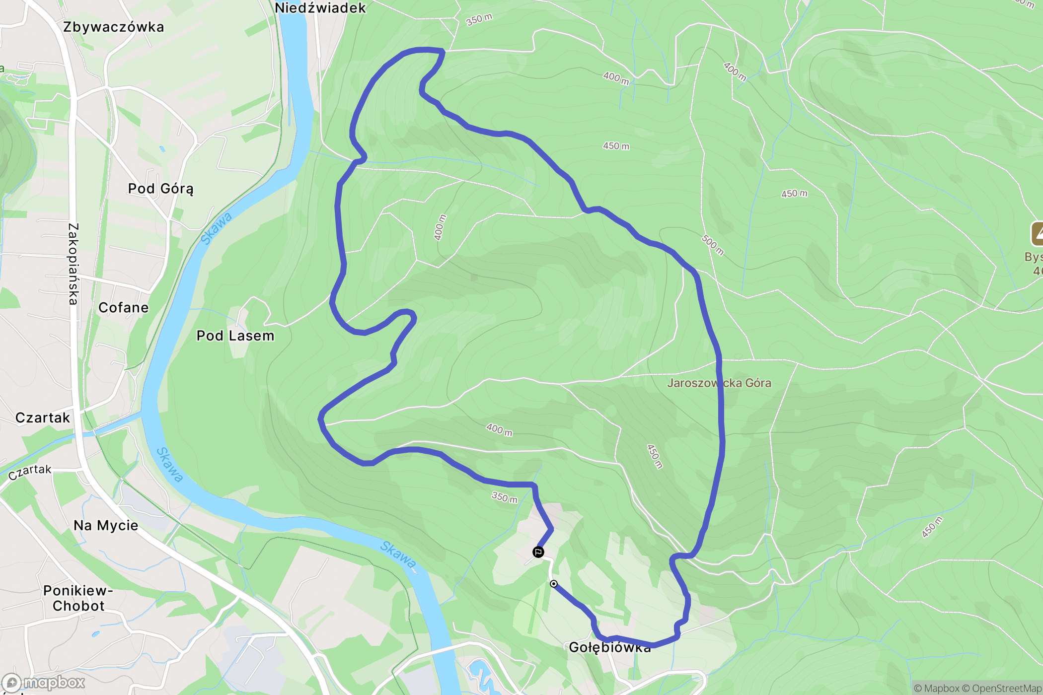 Jaroszowice: mapa trasy - Poland