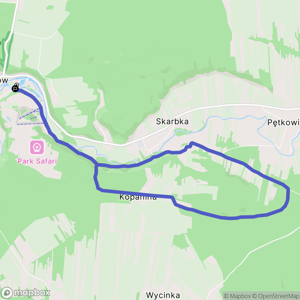 Bałtów: mapa trasy - Poland