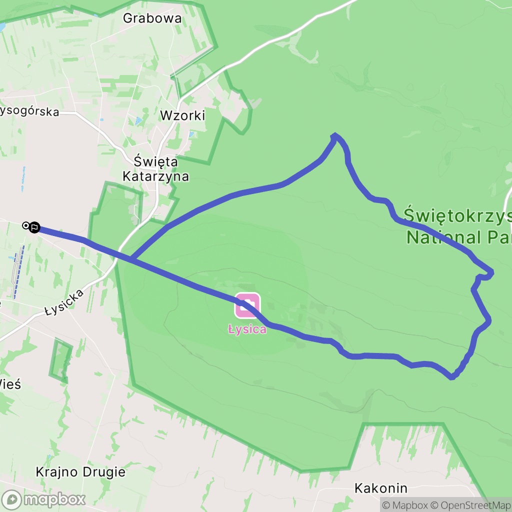 Krajno-Zagórze: mapa trasy - Poland