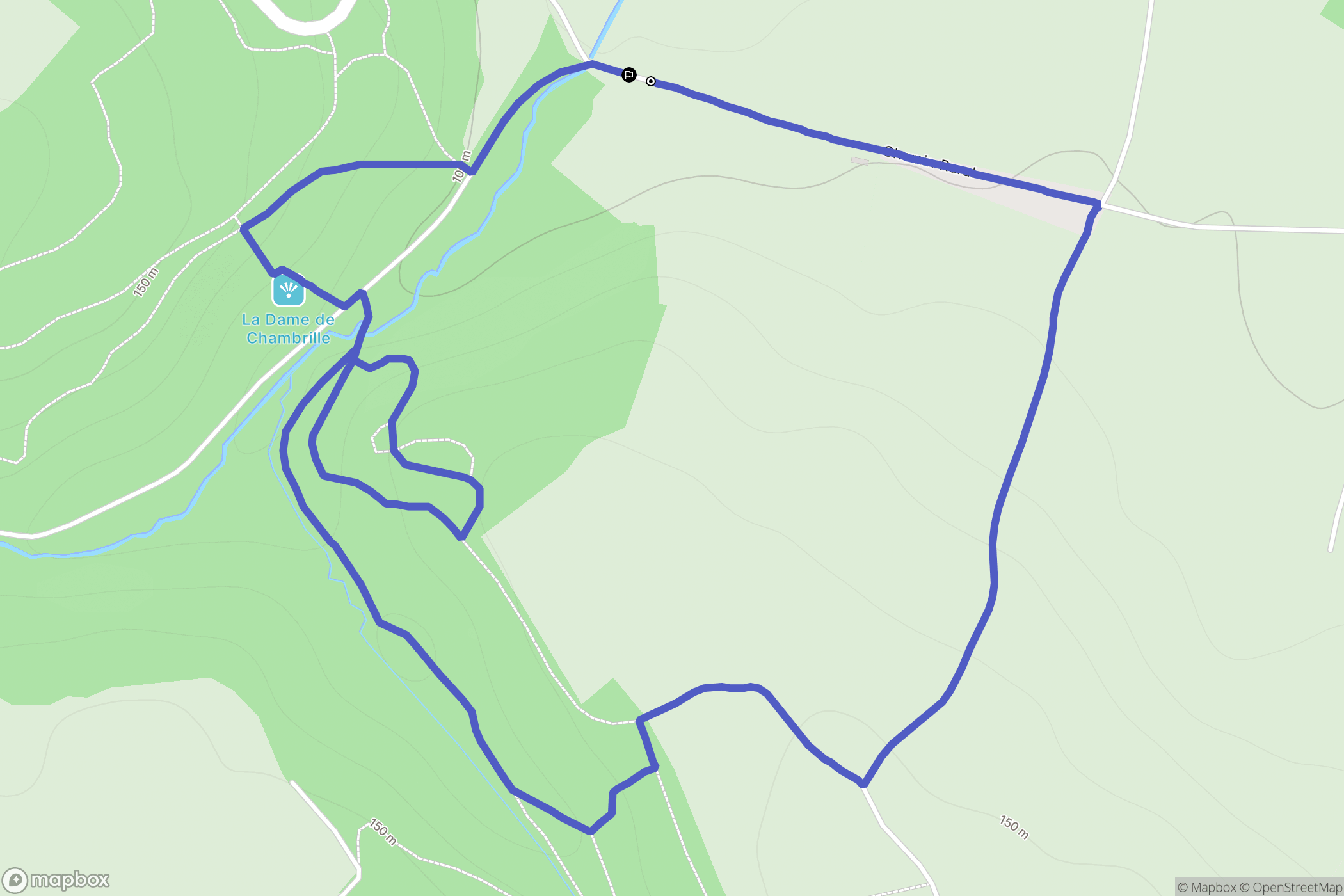 La Mothe-Saint-Héray : carte du parcours de randonnée - France