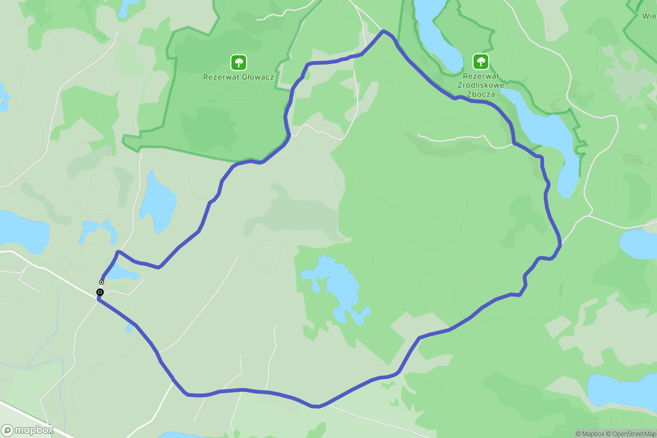 Ścienne: mapa trasy - Poland