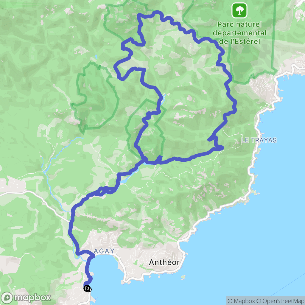 Saint-Raphaël : carte du parcours de randonnée - France