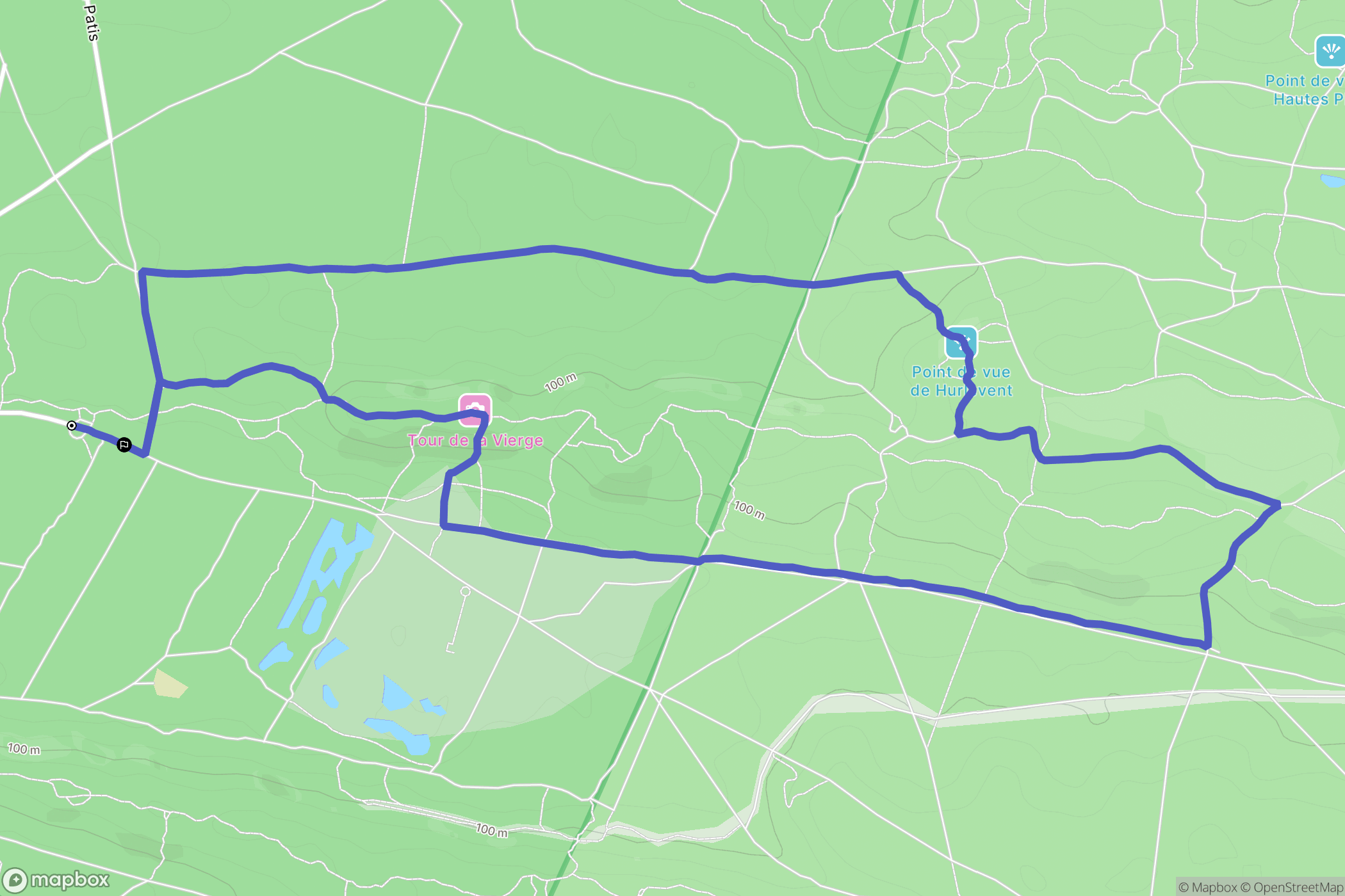 Arbonne-la-Forêt : carte du parcours de randonnée - France