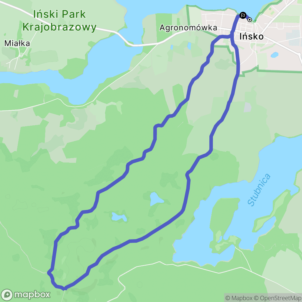 Ińsko: mapa trasy - Poland