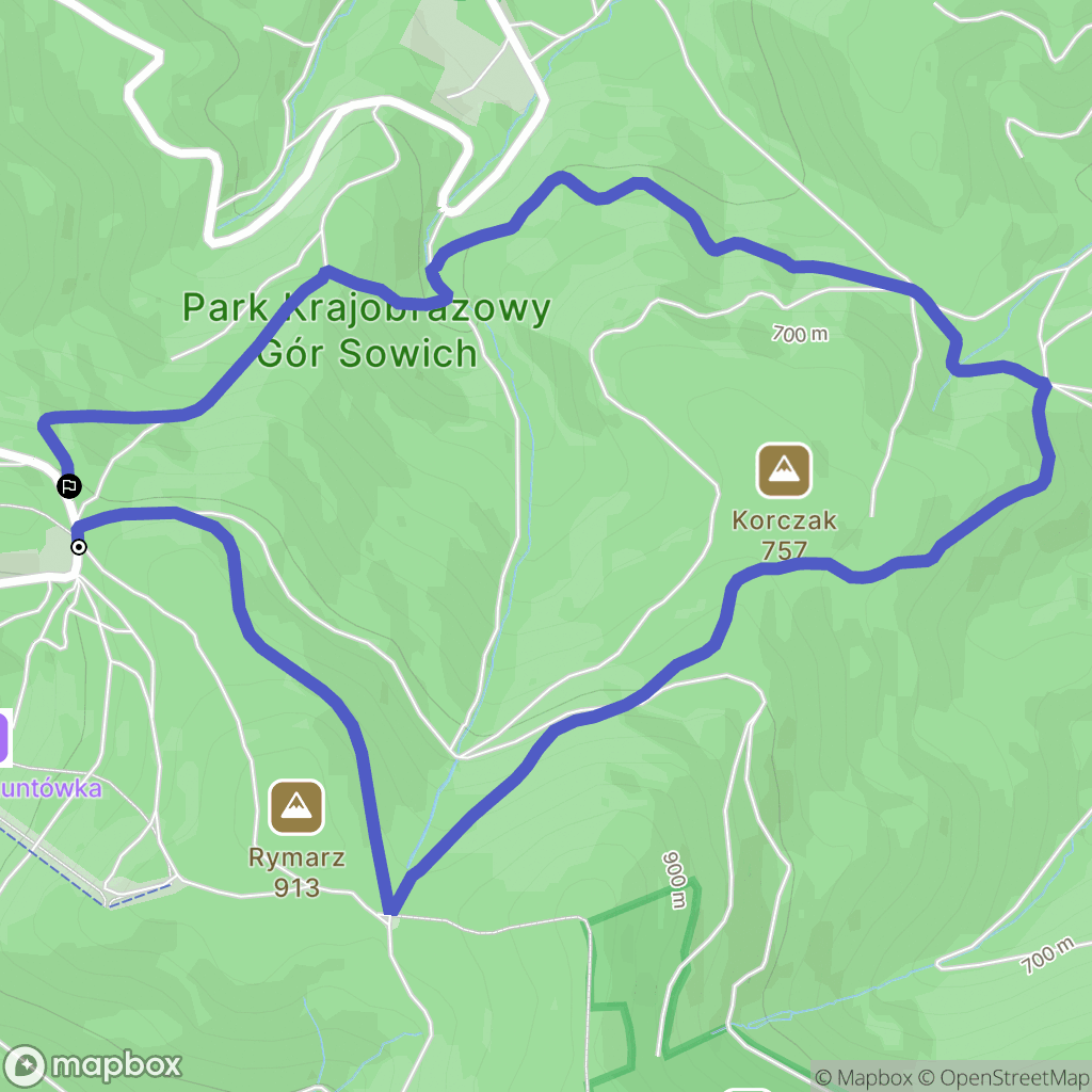 Jugów: mapa trasy - Poland