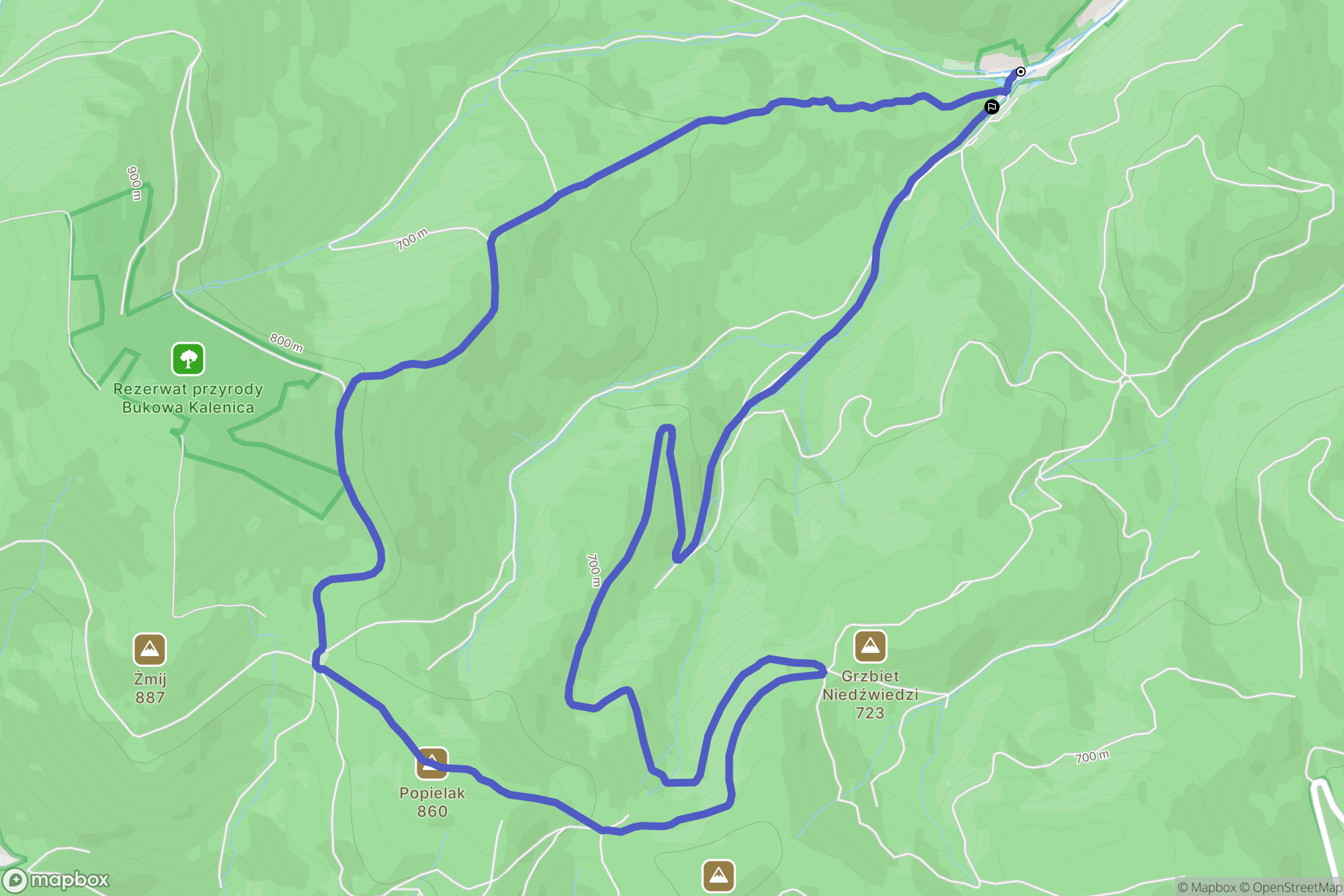 Bielawa: mapa trasy - Poland