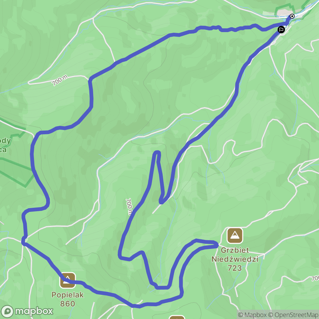 Bielawa: mapa trasy - Poland