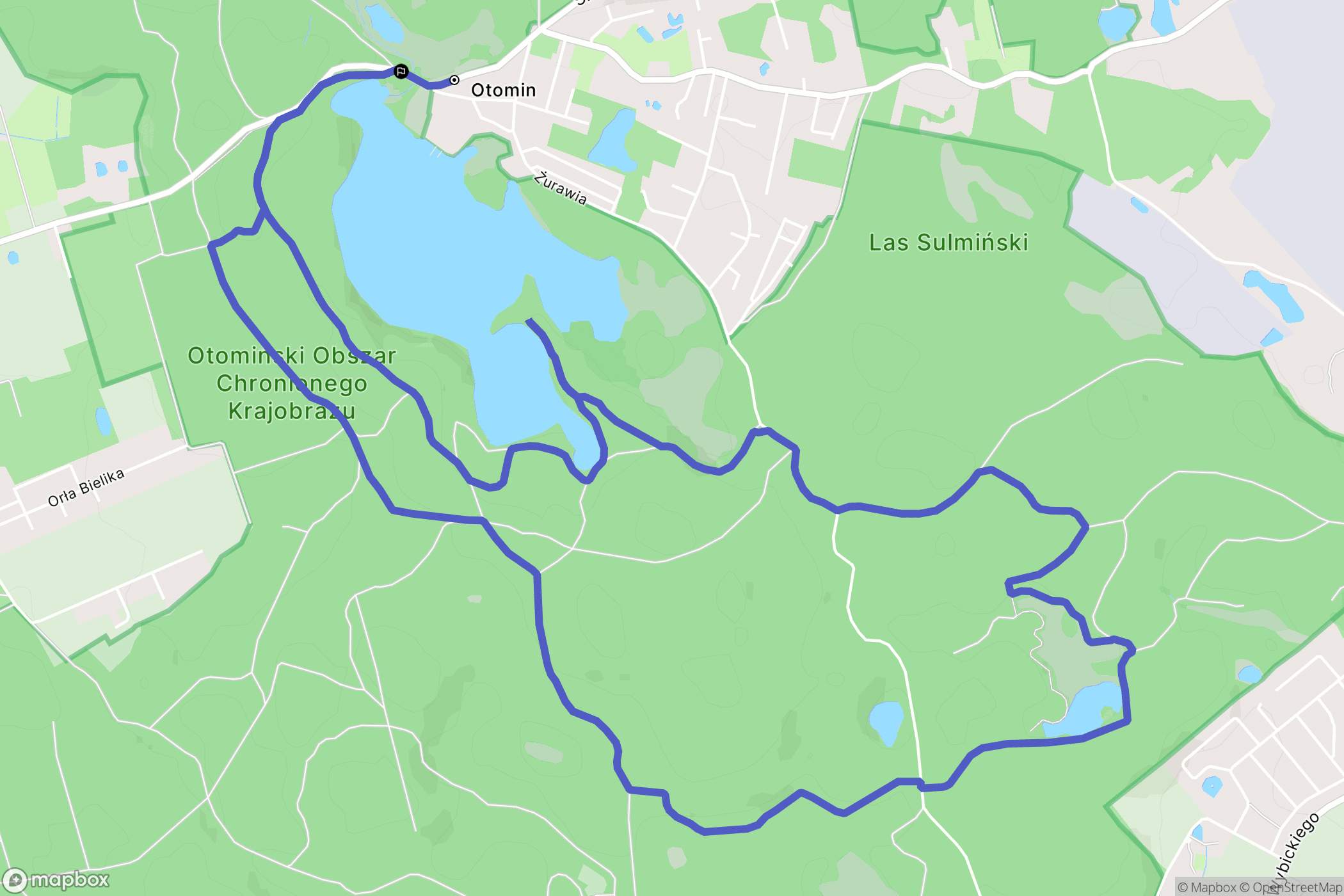 Otomin: mapa trasy - Poland