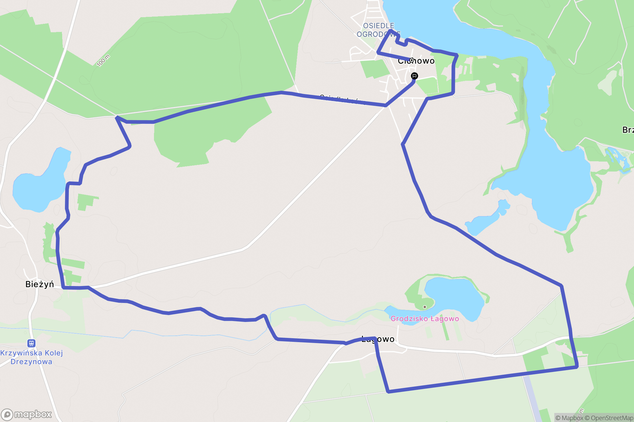 Cichowo: mapa trasy - Poland