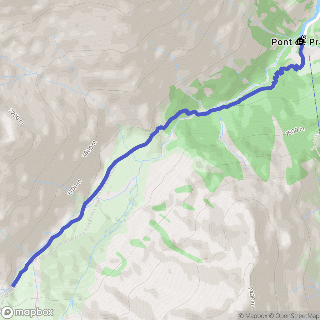 Génos : carte du parcours de randonnée - France