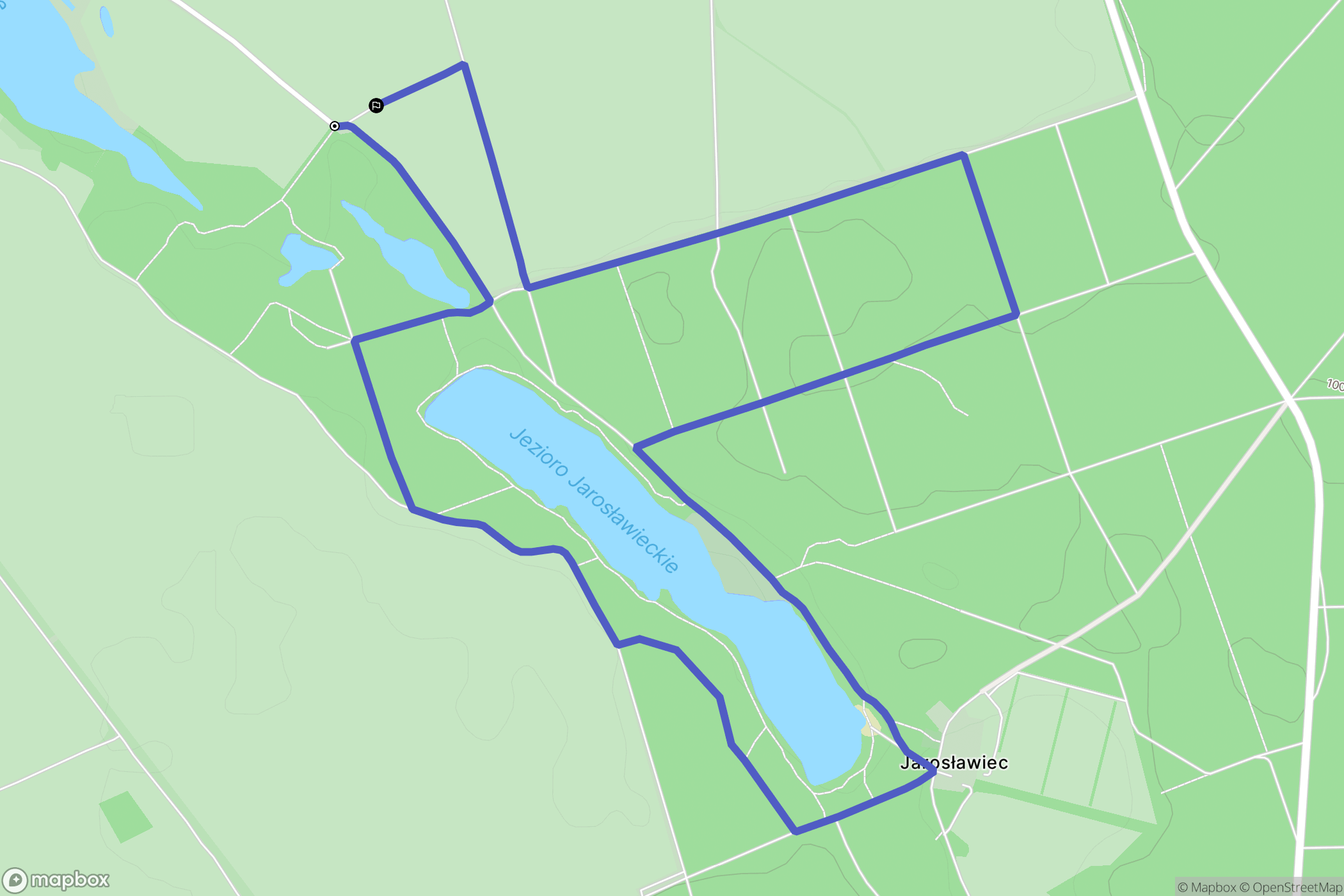 Rosnówko: mapa trasy - Poland
