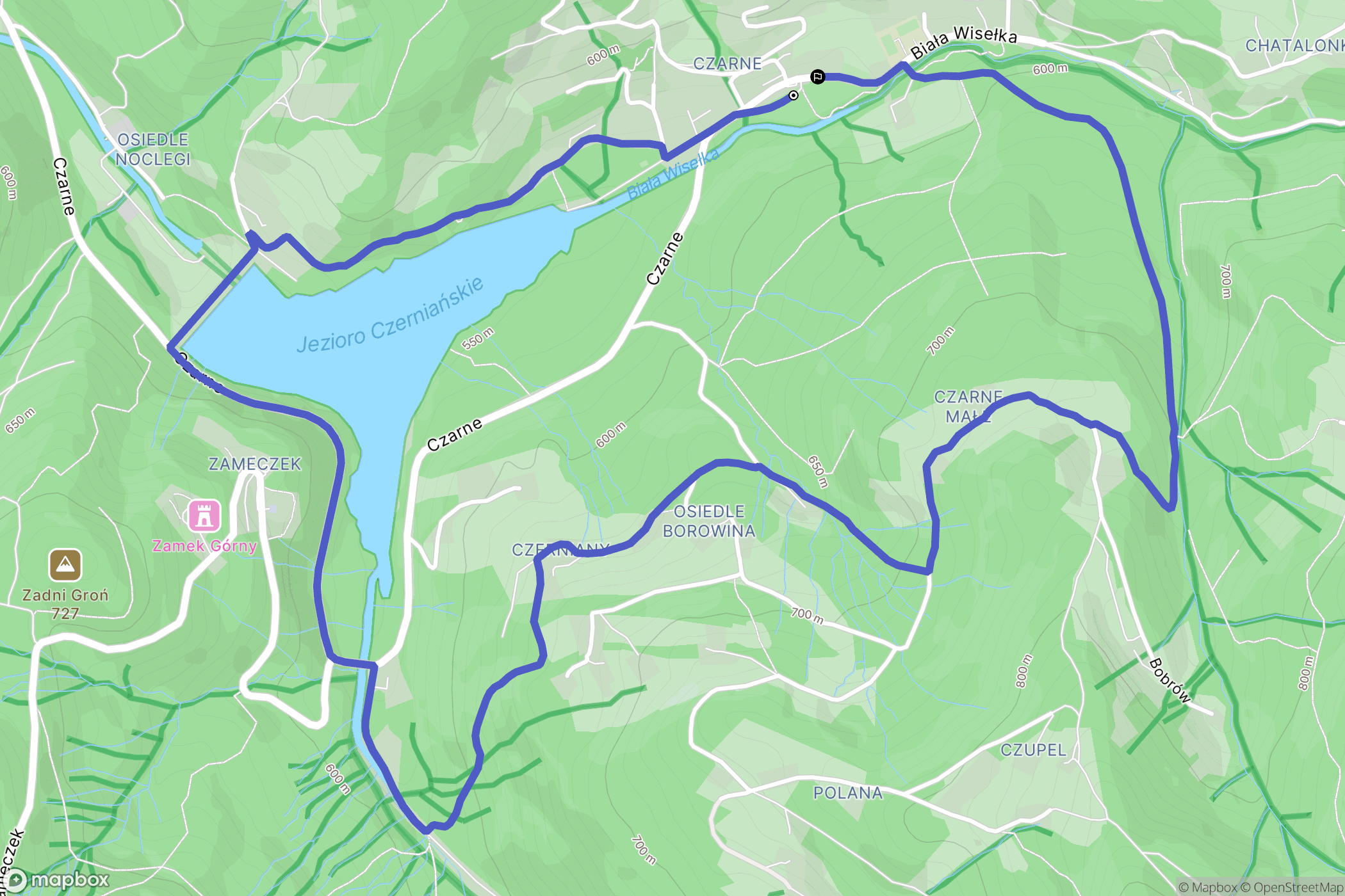 Wisła: mapa trasy - Poland