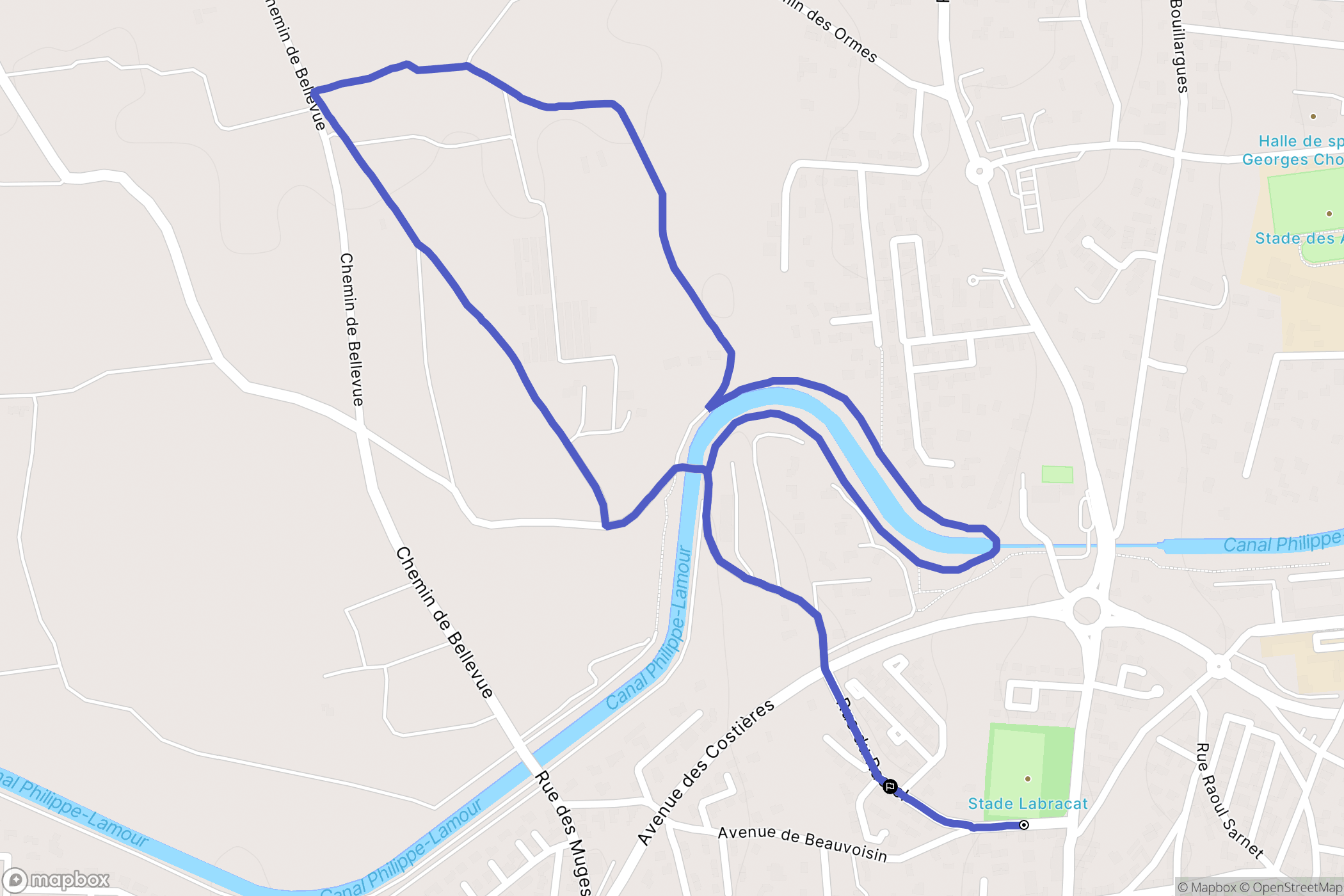Saint-Gilles : carte du parcours de randonnée - France