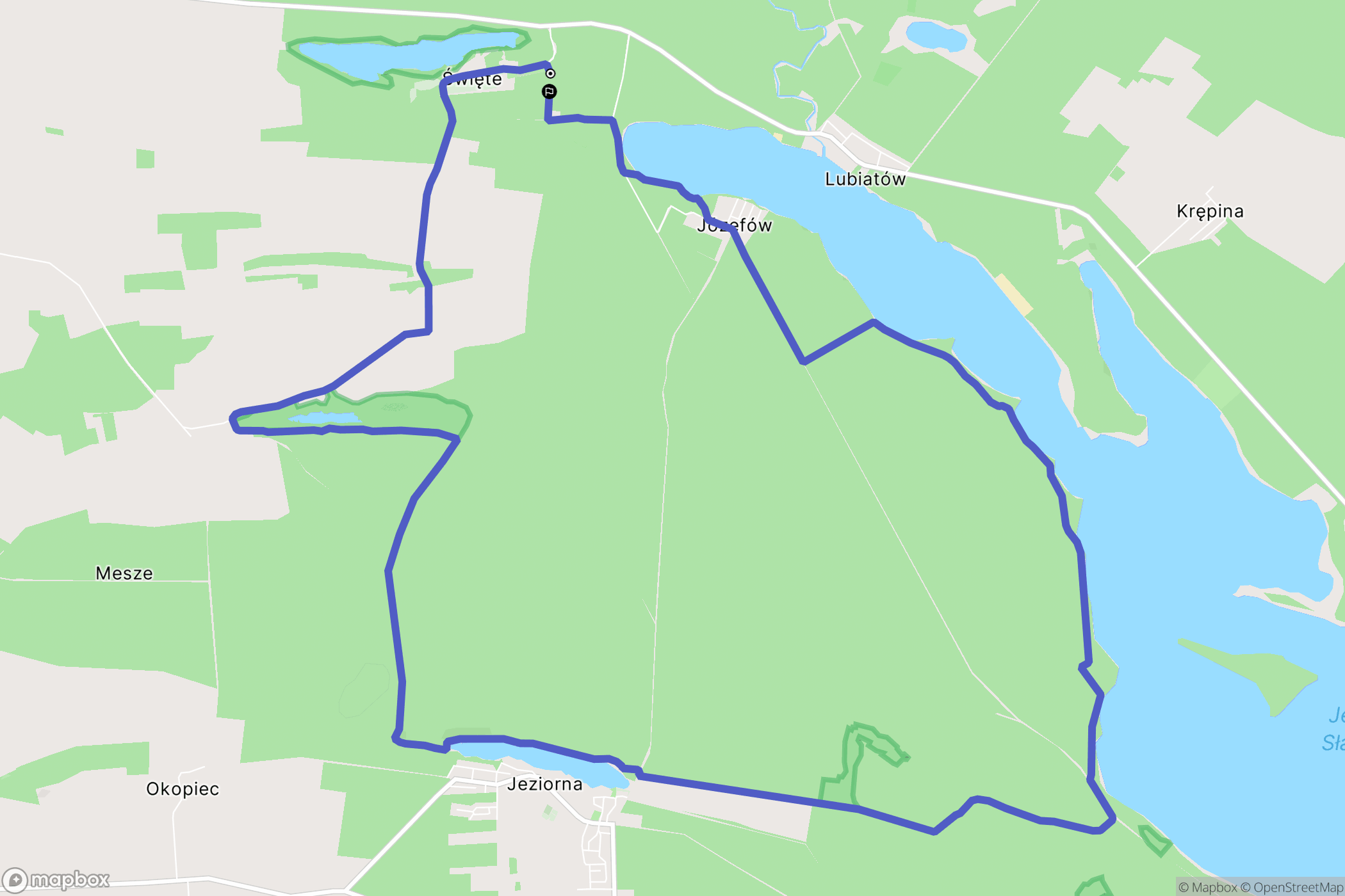 Sława: mapa trasy - Poland