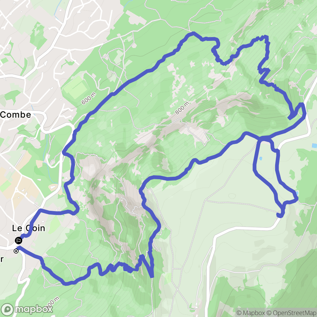 Collonges-sous-Salève : carte du parcours de randonnée - France