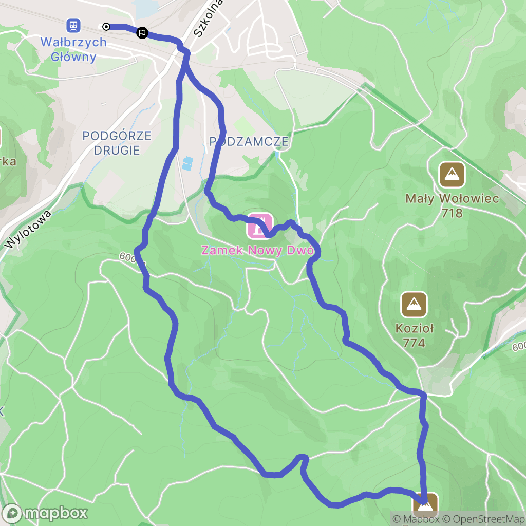 Wałbrzych: mapa trasy - Poland
