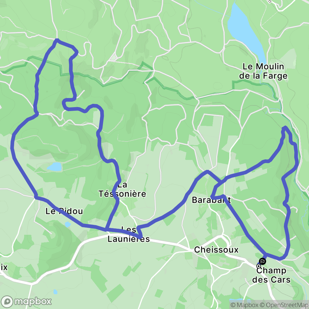 Cheissoux : carte du parcours de randonnée - France