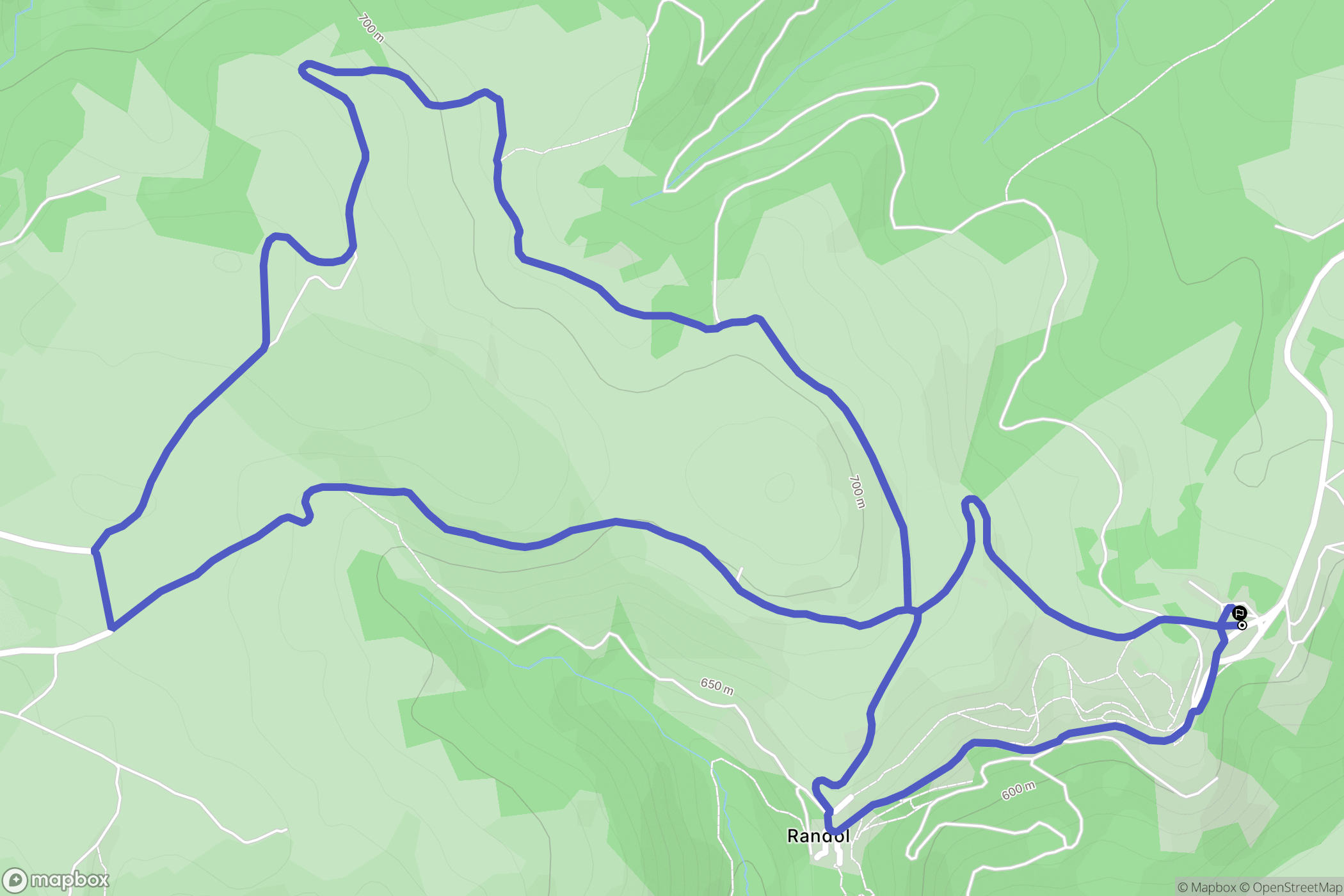 Cournols : carte du parcours de randonnée - France