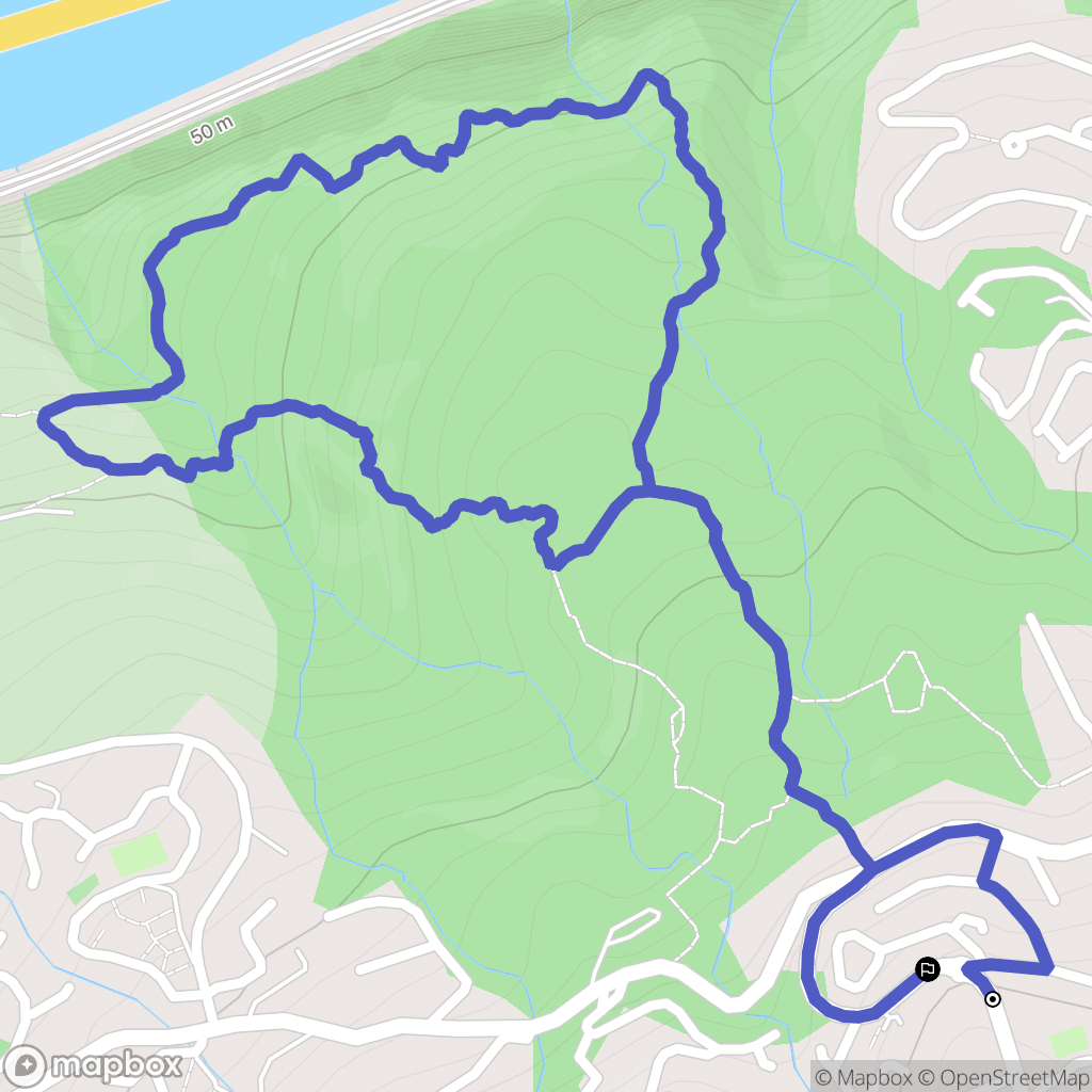 Saint-Denis : carte du parcours de randonnée - France
