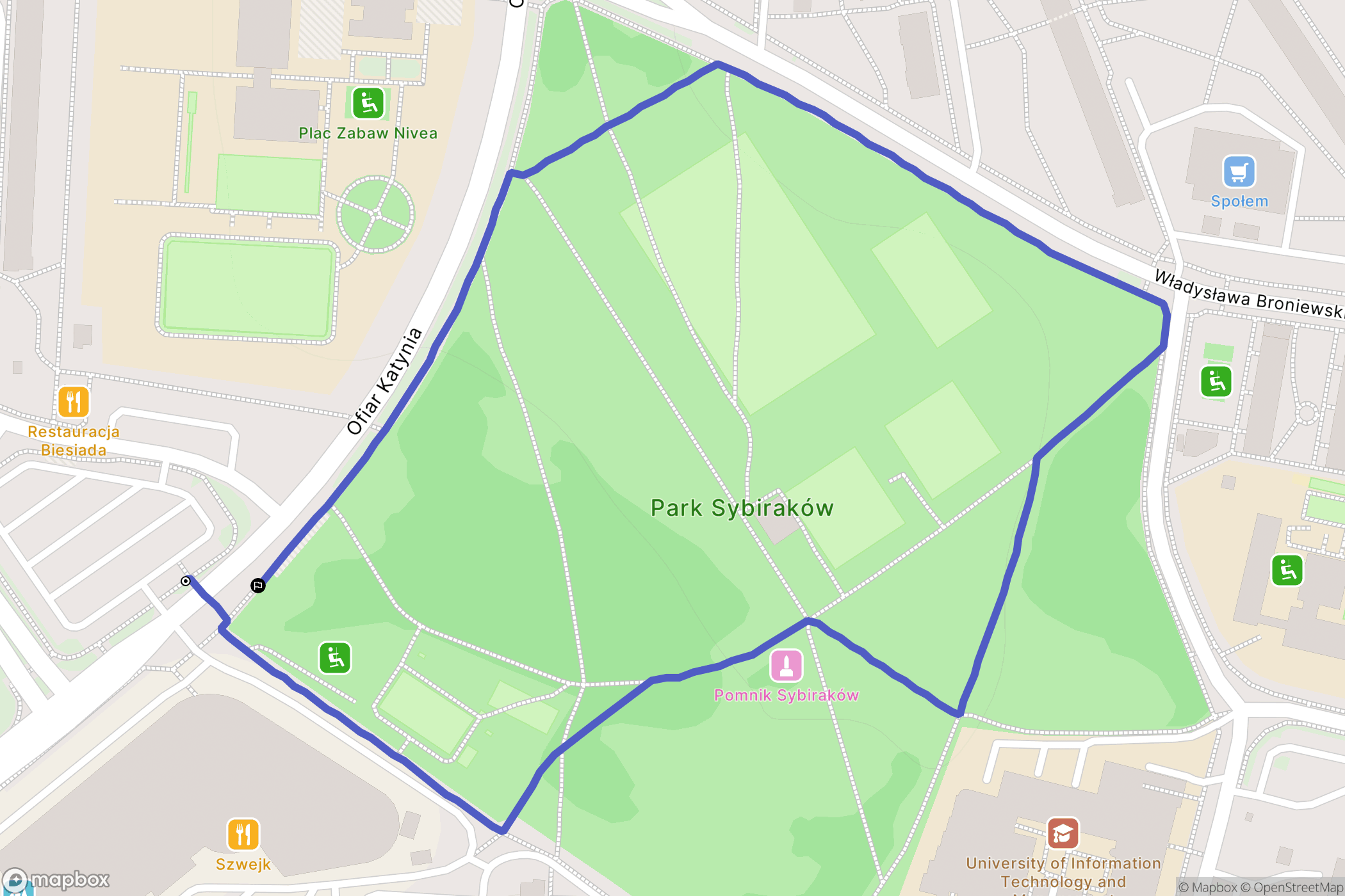 Rzeszów: mapa trasy - Poland