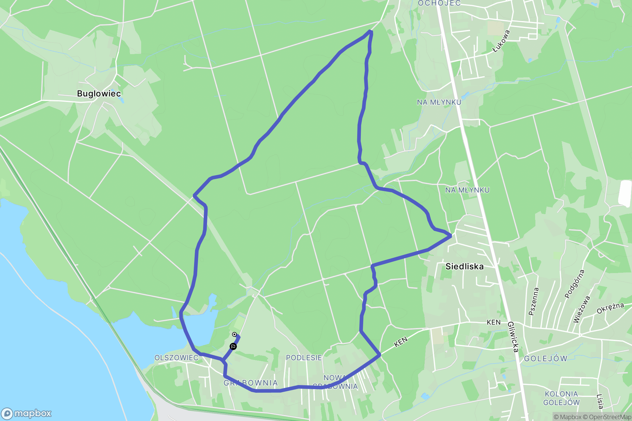 Rybnik: mapa trasy - Poland