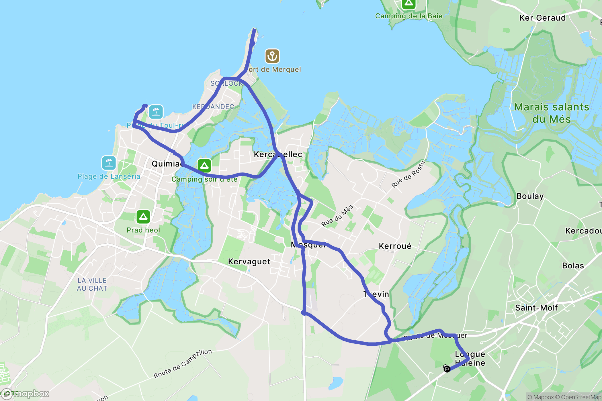 Saint-Molf : carte du parcours de randonnée - France