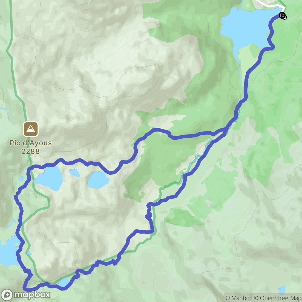 Laruns : carte du parcours de randonnée - France