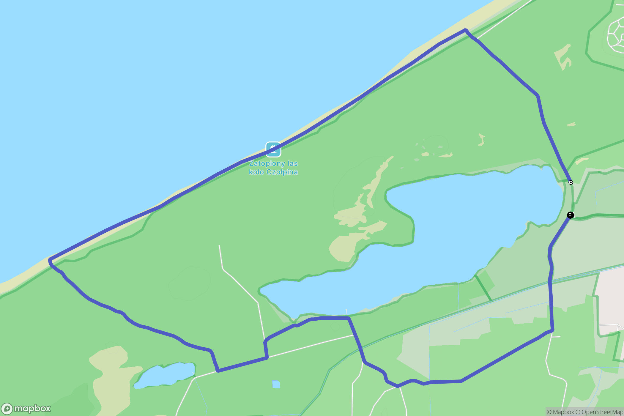 Smołdziński Las: mapa trasy - Poland