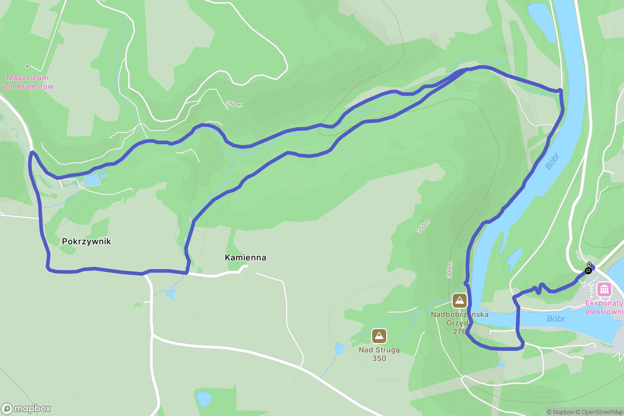 Pilchowice: mapa trasy - Poland
