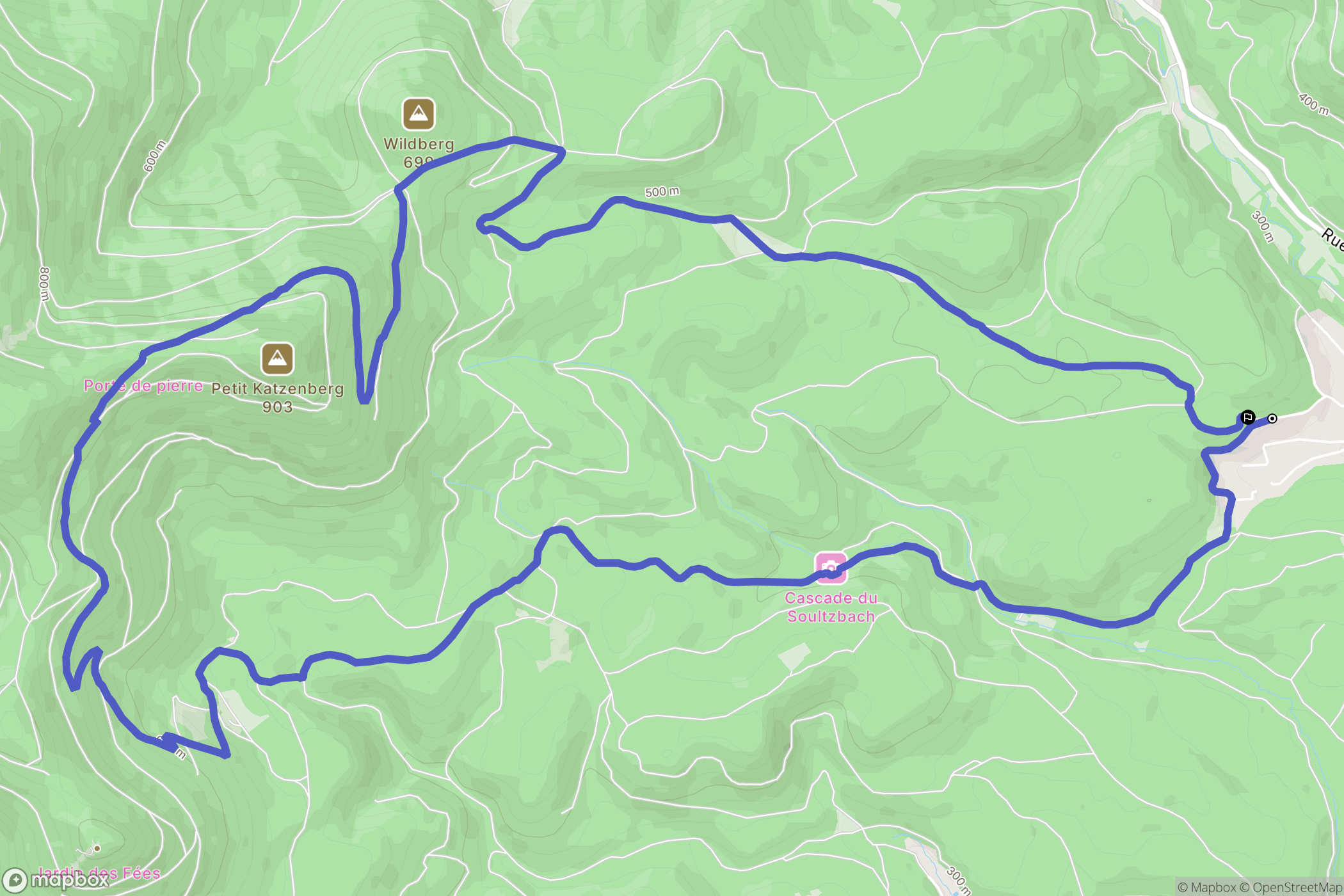 Oberhaslach : carte du parcours de randonnée - France