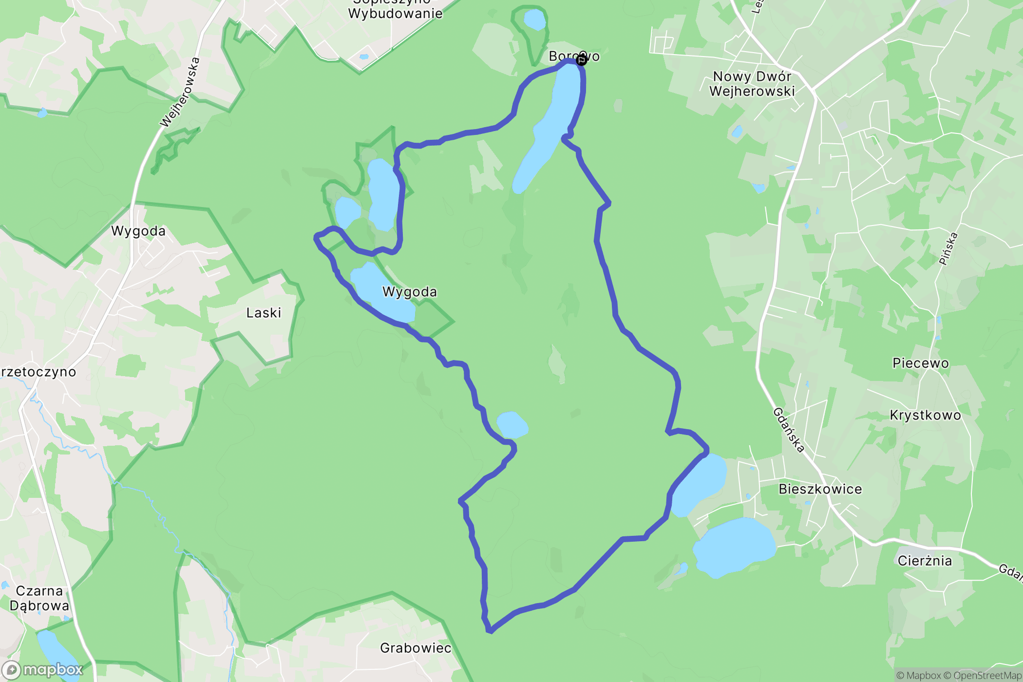 Nowy Dwór Wejherowski: mapa trasy - Poland