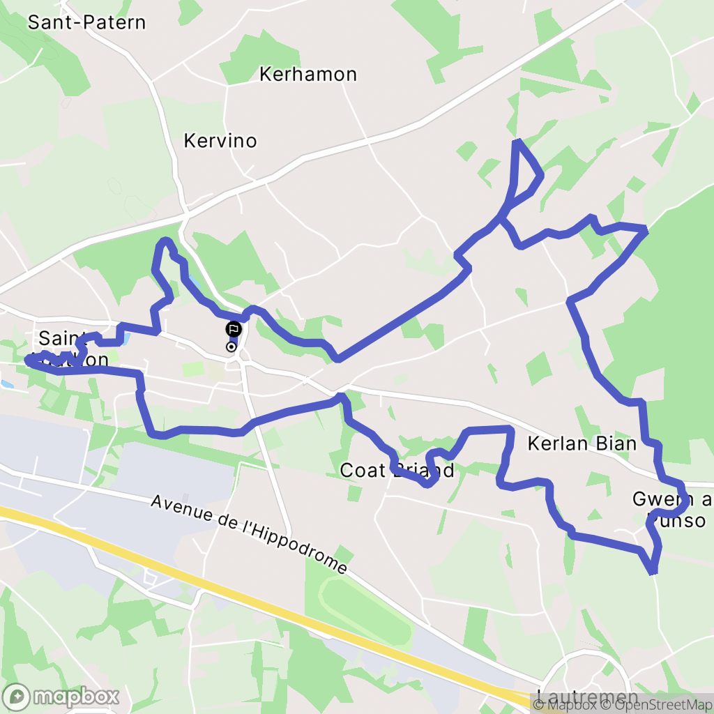 Saint-Agathon : carte du parcours de randonnée - France
