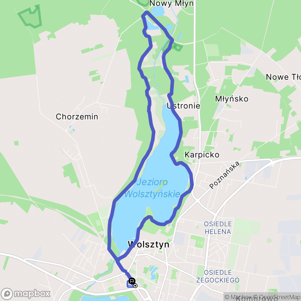 Wolsztyn: mapa trasy - Poland