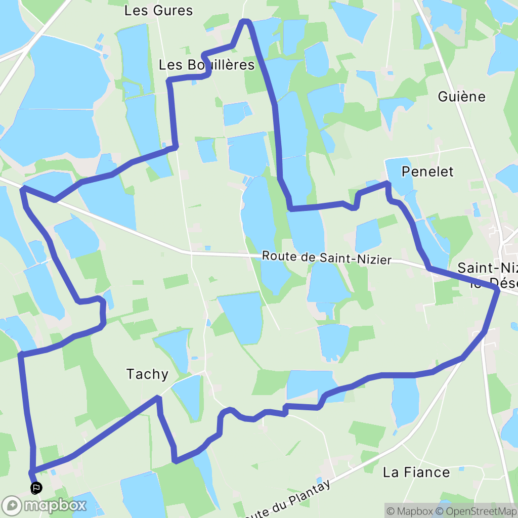 Le Plantay : carte du parcours de randonnée - France