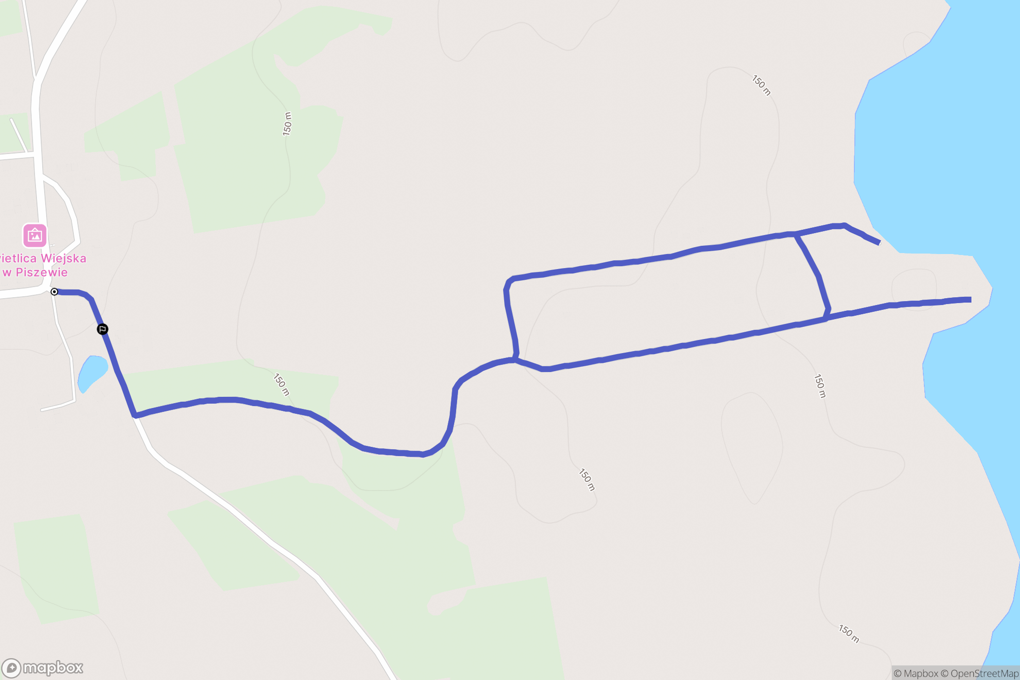 Piszewo: mapa trasy - Poland