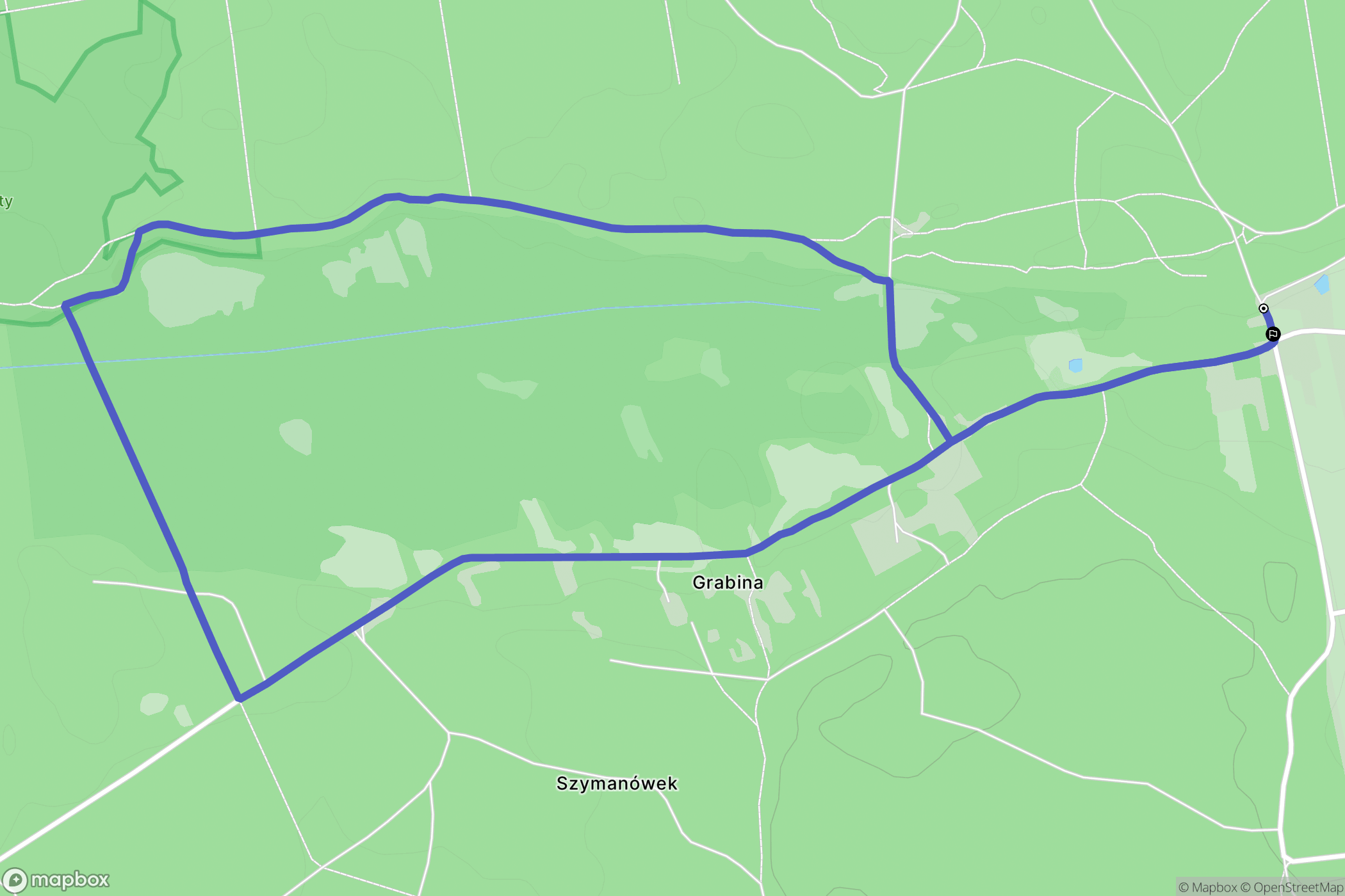 Łubiec: mapa trasy - Poland