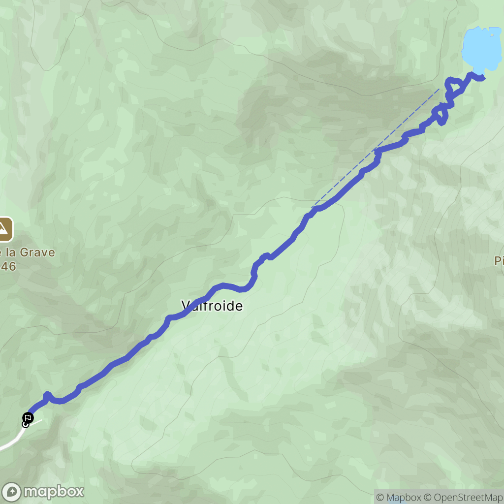 La Grave : carte du parcours de randonnée - France