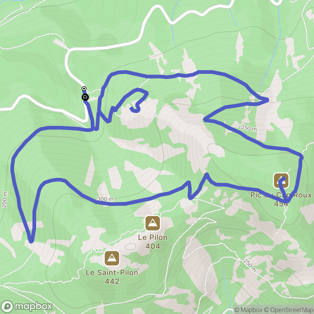 Saint-Raphaël : carte du parcours de randonnée - France